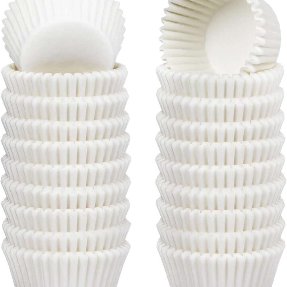 500 Count Mini Cupcake Liners White Muffin Liners Greaseproof No Smell Small Cup